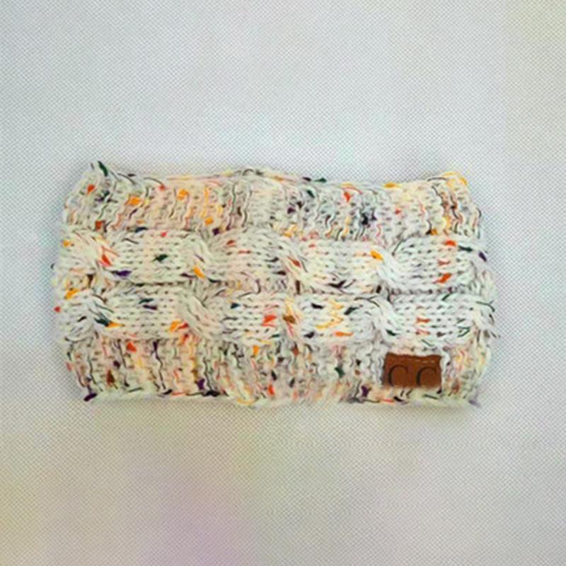 Barvit pleten kvačkan zasukan naglavni trak - slika 2