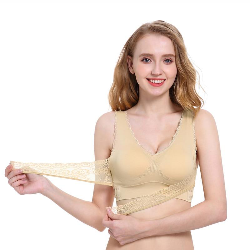 Push-up čipkasti nedrček s sprednjo naramnico - slika 4