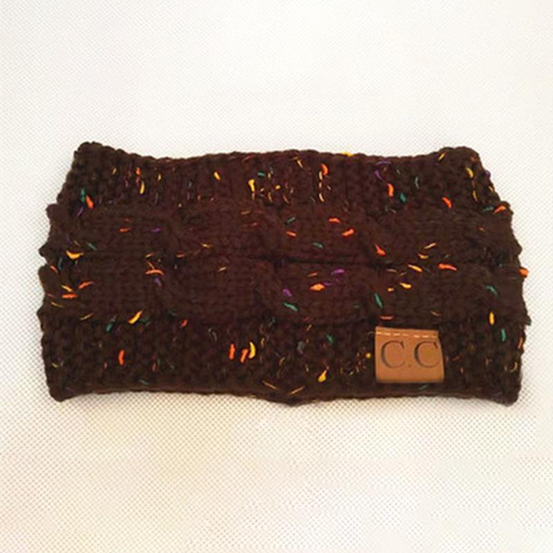 Barvit pleten kvačkan zasukan naglavni trak - slika 4